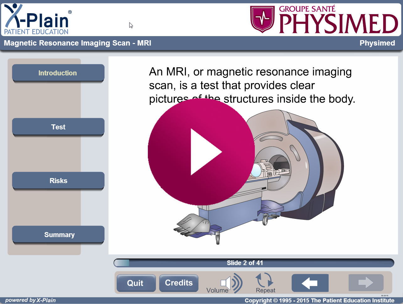 Magnetic Resonance Imaging Scan - MRI
