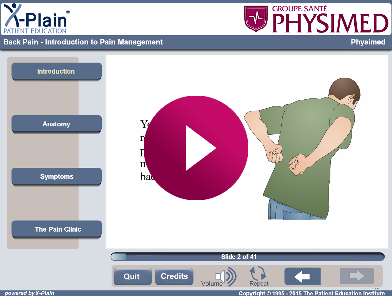 Back Pain - Introduction to Pain Management